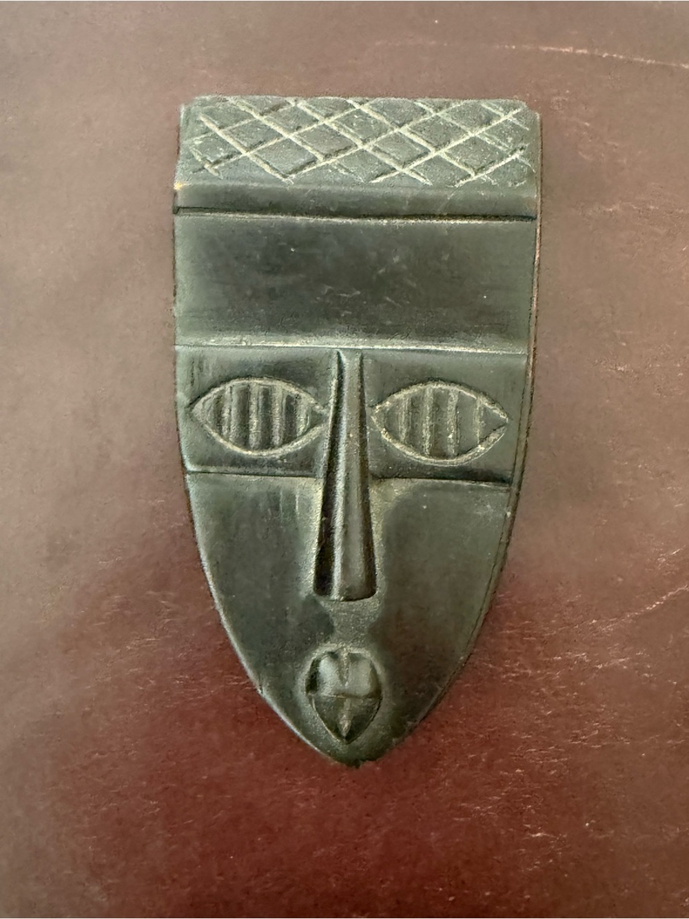 Wooden African tribal face mask wall decor